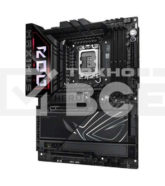 Материнская плата ASUS ROG MAXIMUS Z890 HERO, LGA 1851, Intel Z890, 4xDDR5, 4xSATA, 6xM.2, 1xPCIe 5.0 x16, 1xPCIe 4.0 x4, 1xPCIe x1, 1xHDMI, 2xUSB-C (видеовыход), 4xUSB-A 3.2 Gen 1, 4xUSB-A 3.2 Gen 2, 1xUSB-C 3.2 Gen 2, 2xUSB-C Thunderbolt 4, 2x 5Gb LAN, 