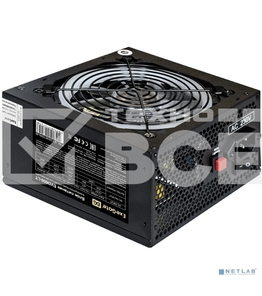 Блок питания ExeGate EVO600-LT (EX289070RUS), 600Вт, 120мм, черный