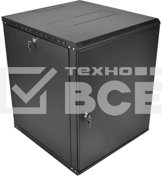 Шкаф телекоммуникационный настенный разборный ЦМО ЭКОНОМ 15U (600  350) дверь металл, цвет черный