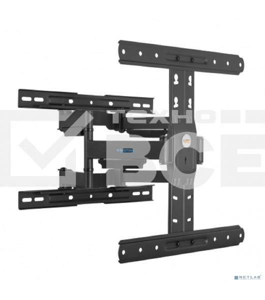Кронштейн для телевизора Kromax Ultra Slim-101 черный, 4 шт/уп. Кр. стал. наст. для TV 21'-70', max 45 кг, накл. +5°-10°, пов. ±60° от ст. 23-326 мм, max VESA 400x400 мм.