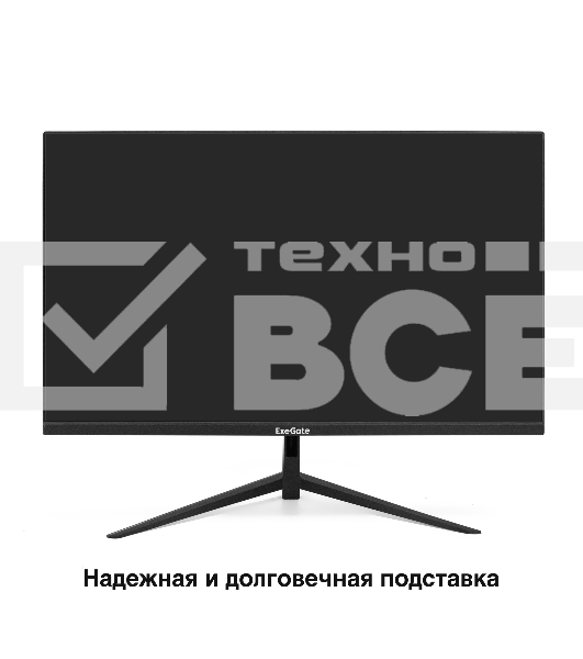 Монитор 27' ExeGate EZ2707TA ProSmart IPS 1920x1080, 75 Гц, 5 мс, 16:9, 250 кд/м², 1xHDMI, 1xVGA, 1xDP, 3.5 мм, черный
