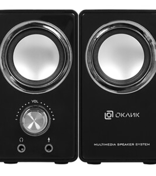 Акустическая система Oklick OK-116 2.0 черный 6Вт