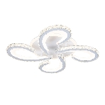 Потолочный светодиодный светильник Ambrella light FA1702/4 WH/CH белый/хром 121W 3000K-6400K 560*560*90 (ПДУ РАДИО 2.4G), фото9