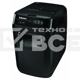 Шредер Fellowes AutoMax 150C FS-46801(01/02)*  {(секр.P-4)/фрагменты 4x38 мм,/150лист./32лтр./Уничт:скрепки, скобы, пл.карты,CD диски}
