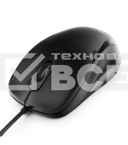 Мышь проводная Gembird MOP-100 черный, 1000 dpi, USB, кнопки - 3