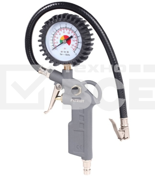 Пистолет для накачки шин PATRIOT GN 60D 10бар шланг360мм манометр63мм быстросъем