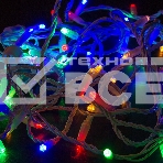 Гирлянда Нить 10м, постоянное свечение, белый ПВХ, 230В, цвет: Мультиколор, фото 1