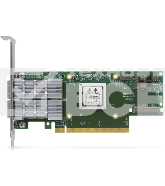 Адаптер Infiniband ConnectX®-6 VPI adapter card, HDR IB (200Gb/s) and 200GbE, dual-port QSFP56, PCIe4.0 x16, tall bracket