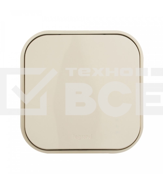 Выключатель 10A 1-клав., сл. кость Quteo