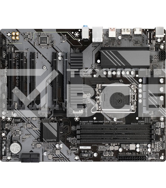 Материнская плата Gigabyte B760 DS3H, LGA 1700, Intel B760, 4xDDR5, 4xSATA, 2xM.2, 1xPCIe 4.0 x16, 4xPCIe 3.0 x1, 1xHDMI, 1xDP, 1x 1Gb LAN, 1xUSB 3.2 Gen 2, 1xUSB 3.2 Gen 2x2, 4xUSB 2.0, 3x3.5 мм, 7.1, ATX