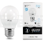 Лампа светодиодная LED Elementary Globe 8Вт E27 6500К Gauss 53238, фото2
