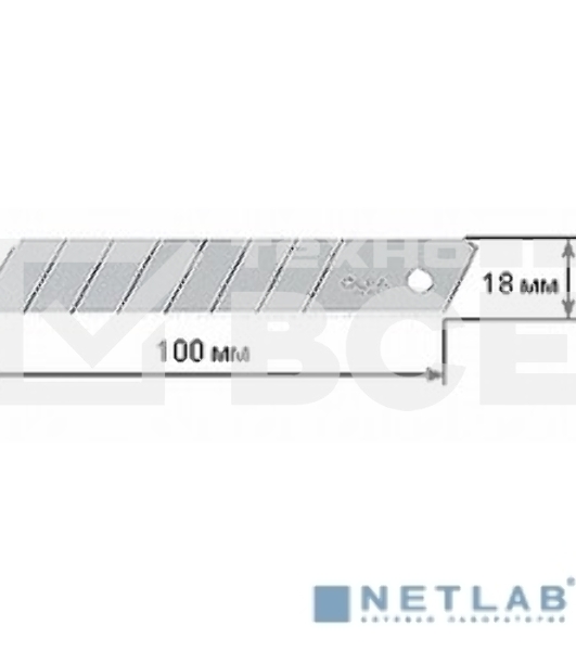 Лезвия для канцелярского ножа OLFA OL-LB-50B 18мм, 50 шт. в боксе
