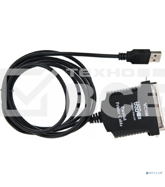 Кабель AM/LPT 1.8м VCOM Кабель-адаптер USB -> LPT (прямое подключение к LPT порту принтера), VUS7052