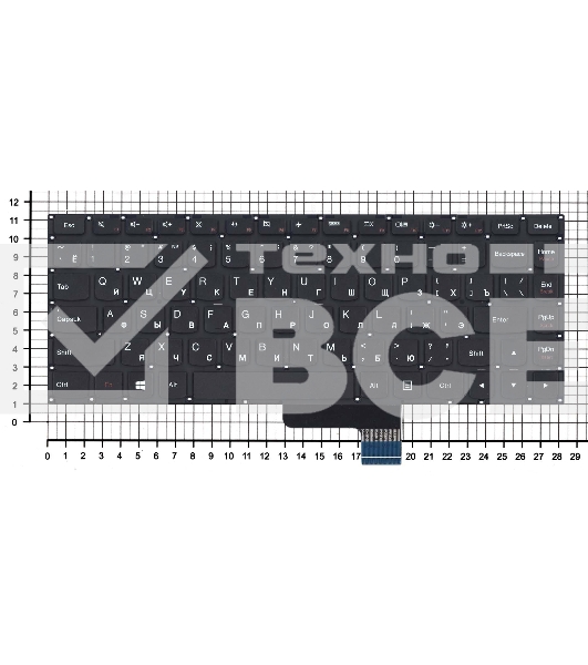 Клавиатура для ноутбука Lenovo IdeaPad Yoga 2 13 ST1C3B черная