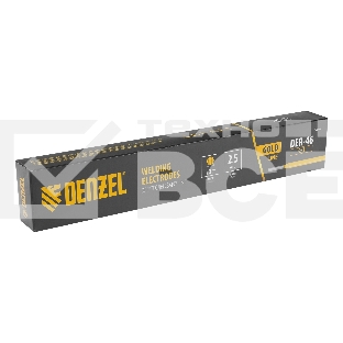 Электроды DER-46 GoldLine, диам. 3 мм, 2,5 кг., рутил-целлюлозное покрытие Denzel