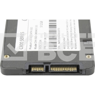 Накопитель SSD Dahua C800A 512GB 2.5 SATA III 3D NAND, 7mm, R/W up to 540/460MB/s, TBW 200TB 5year wty