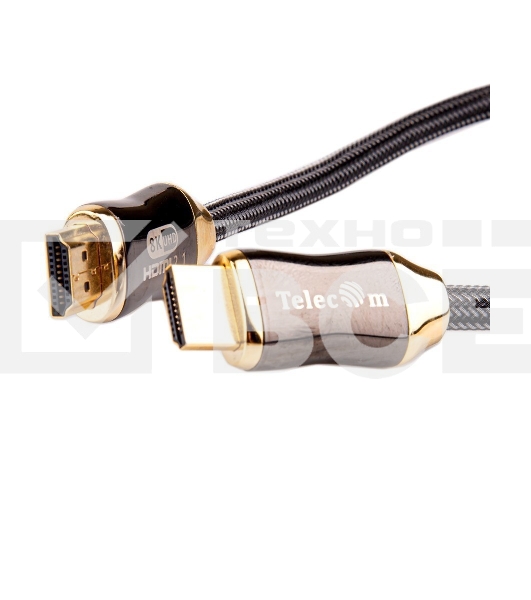 Кабель HDMI 19M/M,ver. 2.1, 8K@60 Hz 1.5m метал разъемы, нейлоновая оплетка Telecom <TCG300-1.5M> Кабель HDMI 19M/M,ver. 2.1, 8K@60 Hz 1.5m метал разъемы, нейлоновая оплетка Telecom