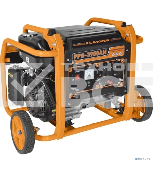 Электрогенератор бензиновый Carver PPG- 3900АM, 3 кВт, 95 дБ, 51 кг