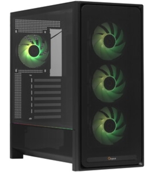 Корпус Ocypus Delta C70 BK ARGB, Midi-Tower, чёрный, 4 x 120 мм