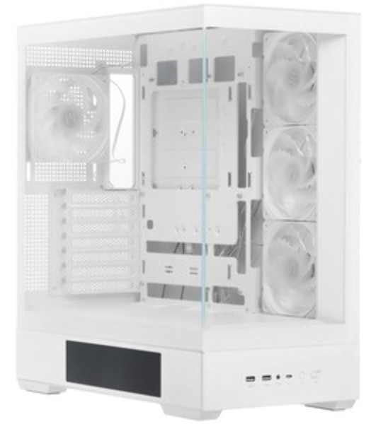 Компьютерный корпус ZALMAN P40 DS, ATX, белый, WINDOW, 9.1-inch LCD screen, 2xCombo(2.5” or 3.5”), 1x2.5”, 1xUSB TYPE-C, 2xUSB 3.0, SIDE 3x120мм ARGb, REAR 1x120мм ARGb