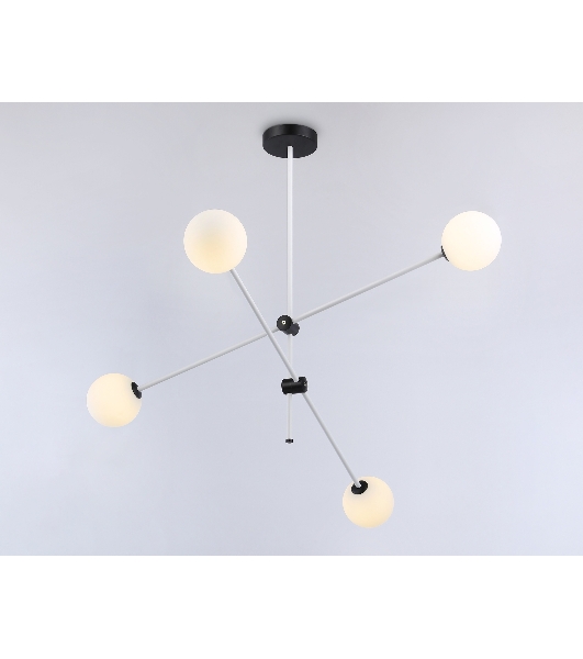 Светитльник Ambrella Light TR2505/4 WH/BK белый/черный G9/4 max 10W D970*700