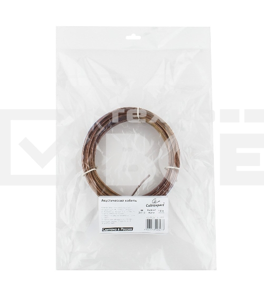 Акустический кабель Cablexpert CC-TC2x1,0-10M, прозрачный,  10 м, бухта