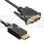 Кабель аудио-видео Buro 1.1v DisplayPort (m)/DVI-D (Dual Link) (m) 2м. Позолоченные контакты черный (BHP DPP_DVI-2), фото3