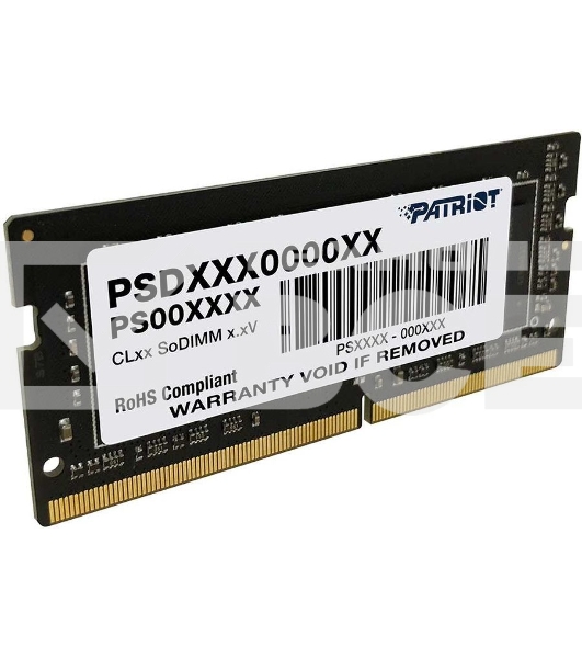 Оперативная память Patriot Signature, DDR4, 16GB (1x16 GB), 3200 MHz, CL22, SO-DIMM