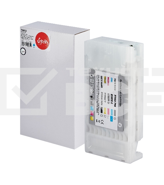 Струйный картридж Sakura C13T693200 (T6932 Cyan) для Epson, голубой, 350 мл.