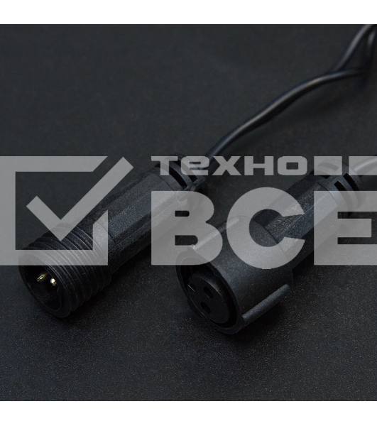 Гирлянда Нить 10м, свечение с динамикой, черный ПВХ, 230В, цвет RGB