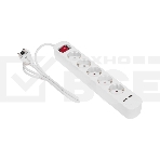 Удлинитель STANDARD 5 гнезд, 1,5м, 3х1,0мм², с/з, с выключателем, 2 USB, белый Rexant, фото3