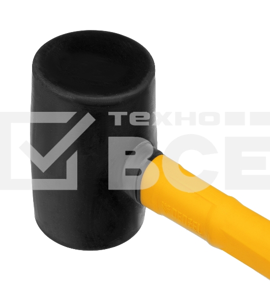 Киянка резиновая, 225 г, черная, фибергласовая  рукоятка c TPR покрытием  Denzel