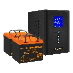 Комплект Источник бесперебойного питания EX295988RUS + батарея 33Aч EX285664RUS 2шт (инвертор, синус, для котла) ExeGate SineTower SZ-1500.LCD.AVR.2SH.1C13.USB <1500VA/1200W, чистый синусоида, LCD дисплей, AVR, 2*Schuko+1*C13, USB, линейно-интерактивный, Black> + батарея ExeGate HRL 12-33 (12В, 33Ач) 2шт, фото6