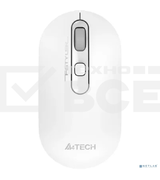 Мышь беспроводная A4Tech Fstyler FG20S белый/серый, 2000 dpi, радиоканал, USB, кнопки - 3