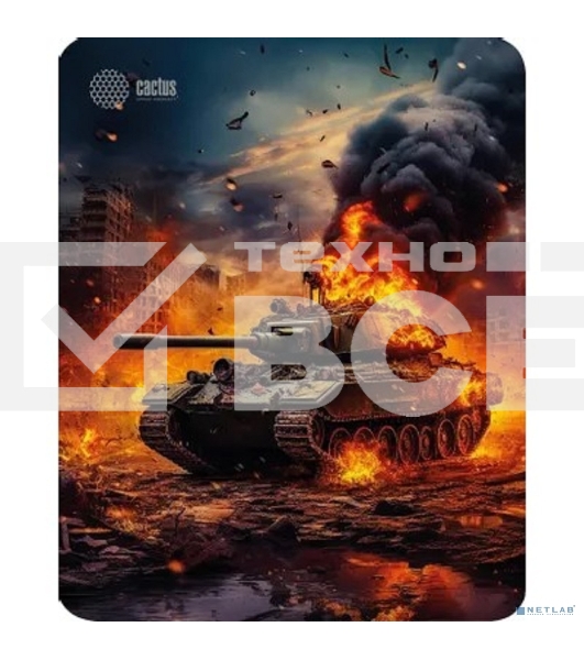 Коврик для мыши Cactus CS-MP-D04M Burning tank 300x250x3мм