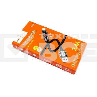 Кабель USB HOCO U136 Prize, USB - Lightning, 2.4А, 1.2м, черный