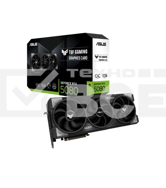 Видеокарта ASUS TUF-RTX5080-O16G-GAMINGRTX5080,HDMI*2,DP*3,16G,D7; 90YV0M30-M0NA00 (TUF-RTX5080-O16G-GAMING)