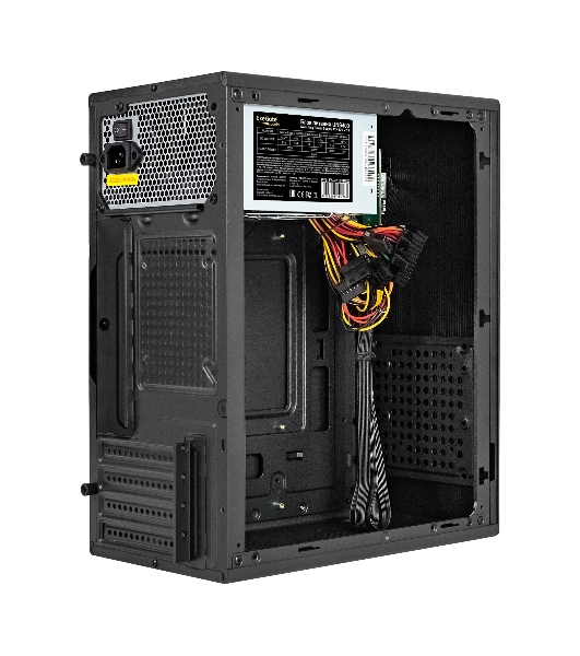 Компьютерный корпус Minitower ExeGate BAA-308M-UNS400 (mATX, БП UNS400 с вент. 12см, 2*USB, HD Audio, черный)