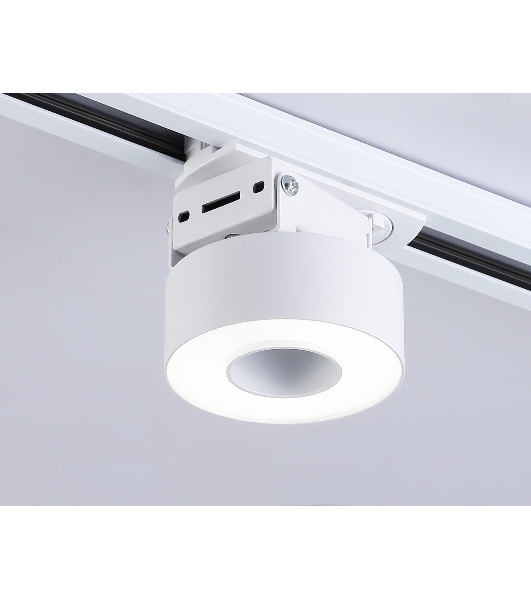 Трековый однофазный светодиодный светильник Ambrella light GL6861 WH белый LED 10W 4200K D75*80