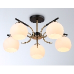 Светильник Ambrella light TR303312/5 BK/SB/FR черный/бронза/белый матовый E27*5 max 60W D560*250, фото2