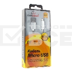 Кабель USB 2.0 Cablexpert CC-G-mUSB02S-0.5M, AM/microB, серия Gold, длина 0.5м, серебро, блистер, фото3