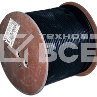 Кабель TWT коаксиальный RG11U 75 Ом, CCS, оплетка AL 96*0.16мм, PE, внешний, черный, 305 м