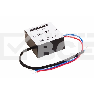 Блок питания стабилизированный Rexant 12В, 1,5А, уличная установка DC-493