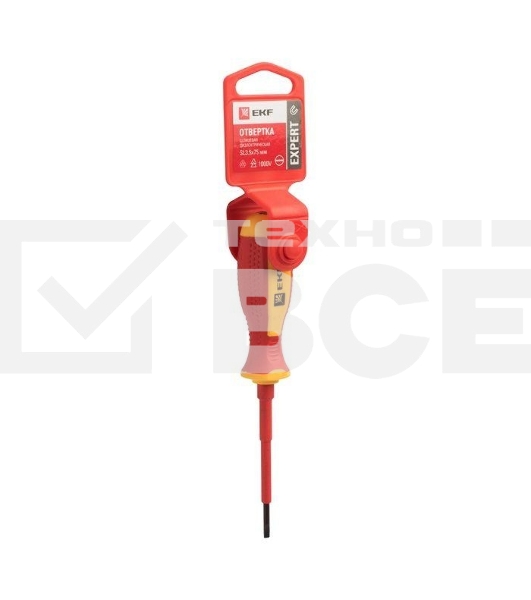 Отвертка SL3х75мм Expert 1000В PROхima EKF sl-3-75-exp-in
