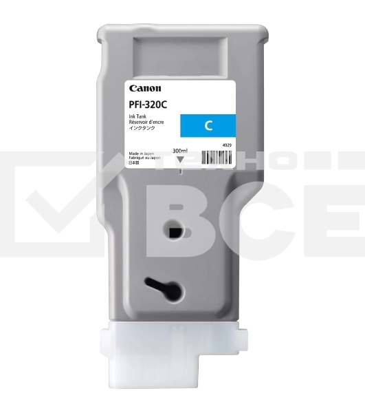 Картридж струйный Canon PFI-320 C 2891C001 голубой (300мл) для Canon Canon imagePROGRAF TM-200/205