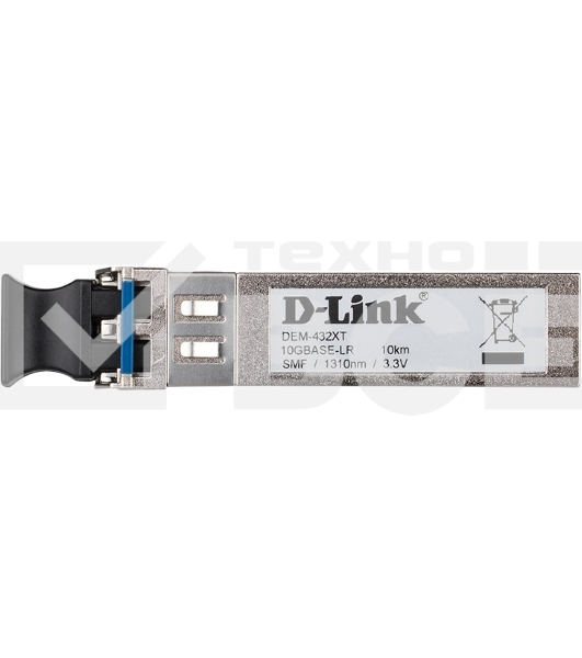Трансивер D-Link 432XT/B1A SFP+ с 1 портом 10GBase-LR с поддержкой DDM для одномодового оптического кабеля (до 10 км)