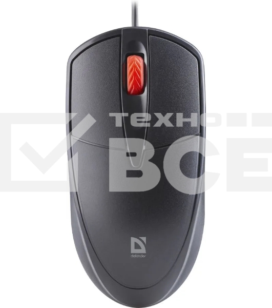 Мышь проводная Defender Icon MB-057 черный, 1000 dpi, USB, кнопки - 3