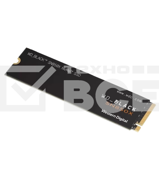 Накопитель WD SSD 2Tb Black SN850X, M.2(22x80mm), NVMe, PCIe 4.0 x4, 3D TLC, R/W 7300/6600MB/s, IOPs 1 200 000/1 100 000, TBW 1200, DWPD 0.3 (12 мес.)