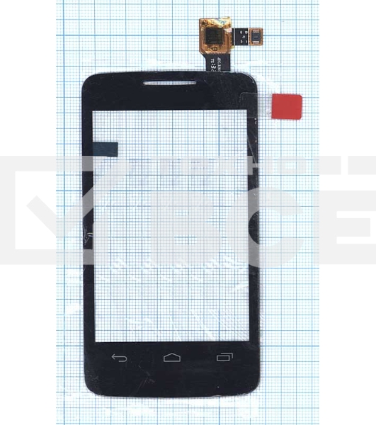 Сенсорное стекло (тачскрин) для Alcatel One Touch Tribe 3041D черное