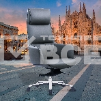 Кресло руководителя Cactus CS-LBK-MILANO кожа, крестов. алюминий, фото3